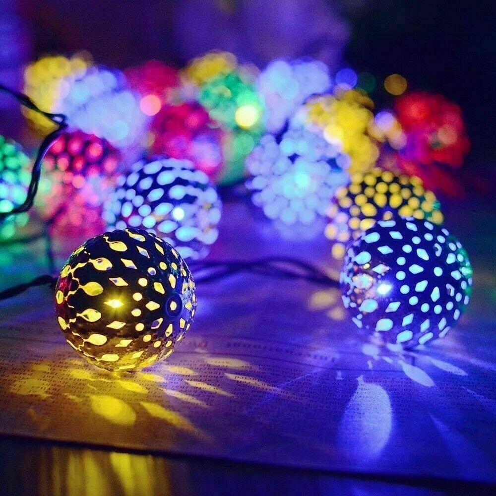 6M 40LED Moroccan Ball Garden Fairy Light String Outdoor Light On Sale Bed Bath Beyond 35464728