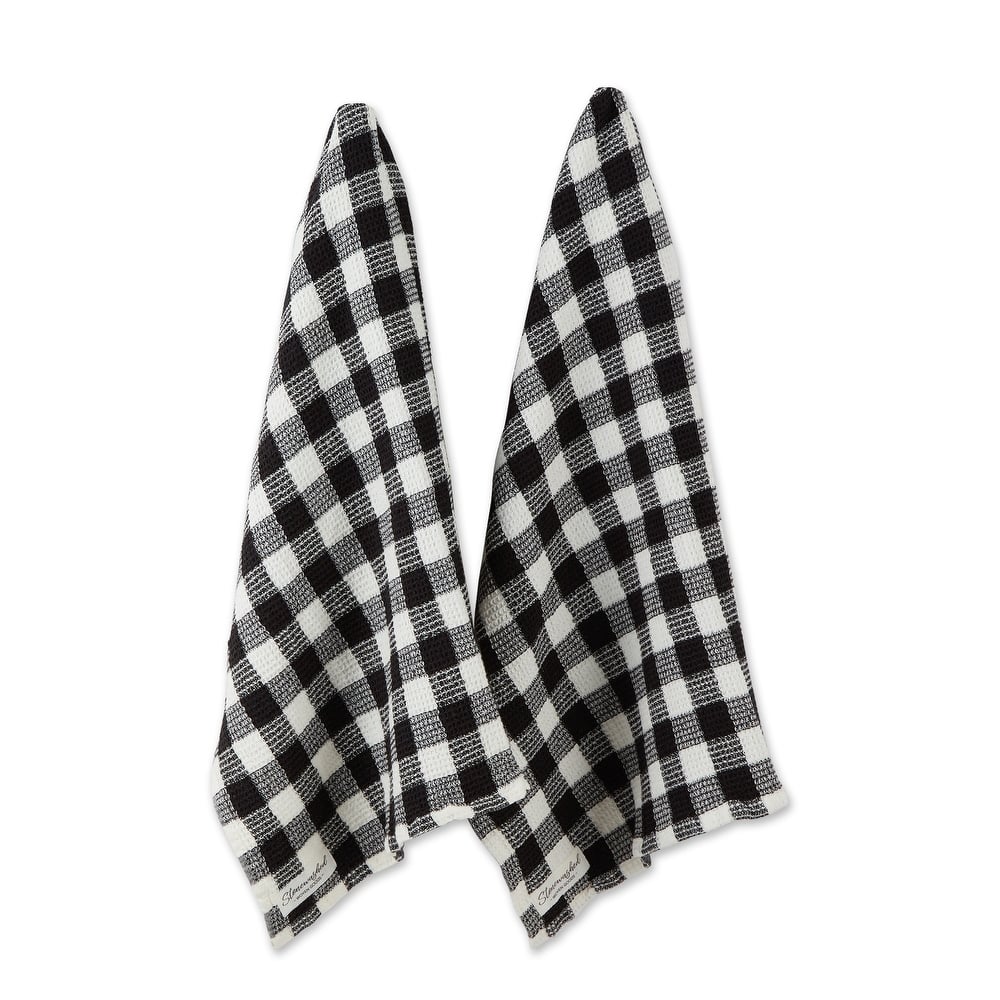 DII Washed Waffle Woven Dishtowel Set of 2