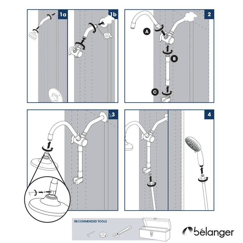 Belanger Retrofit Showerhead and Hand Shower System