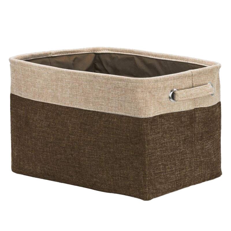 Sorbus Collapsible Basket With Handles For Towels & Clothes (Single) - 15" L x 10.75" W x 9.50" H - Brown