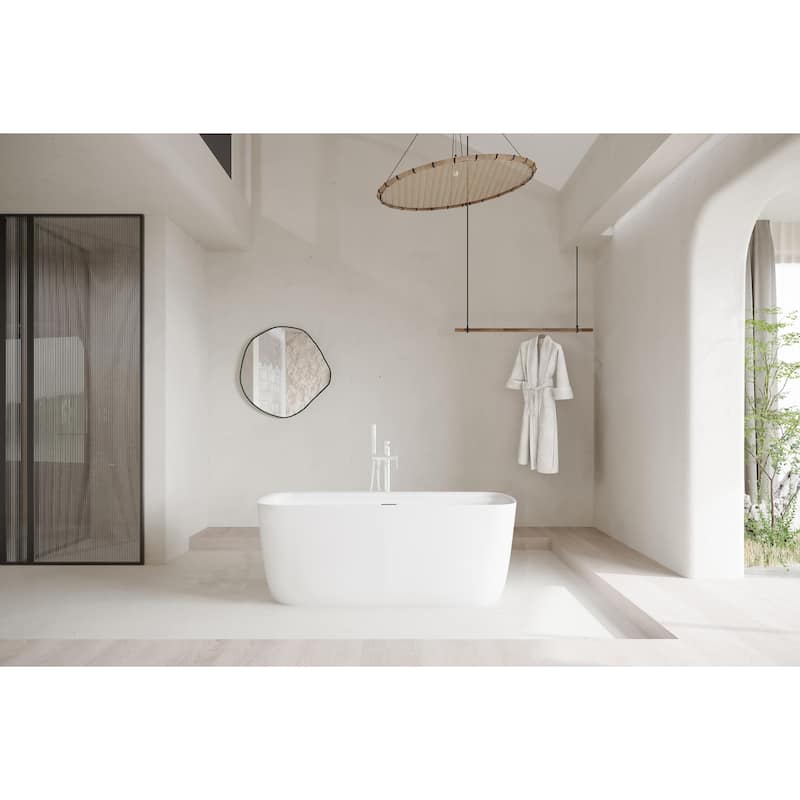 Chad Soaking Bathtub in Glossy White