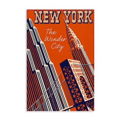 Stupell New York The Wonder City Canvas Wall Art Design By Marcus Jules