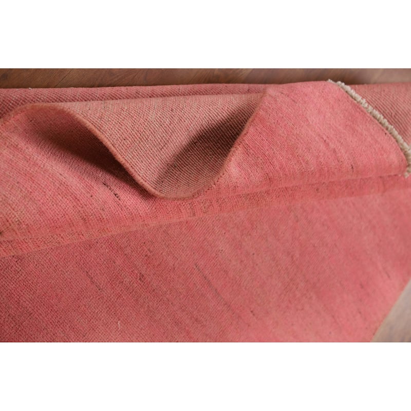 Modern Pink Gabbeh Oriental Area Rug Handmade Wool Carpet - 5'4"x 7'8"