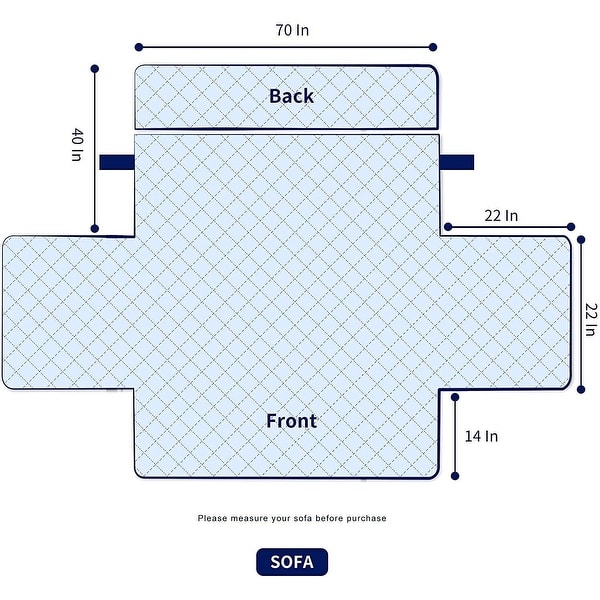 dimension image slide 0 of 12, Subrtex Reversible Sofa Couch Cover Quilted Slipcover Furniture Protector