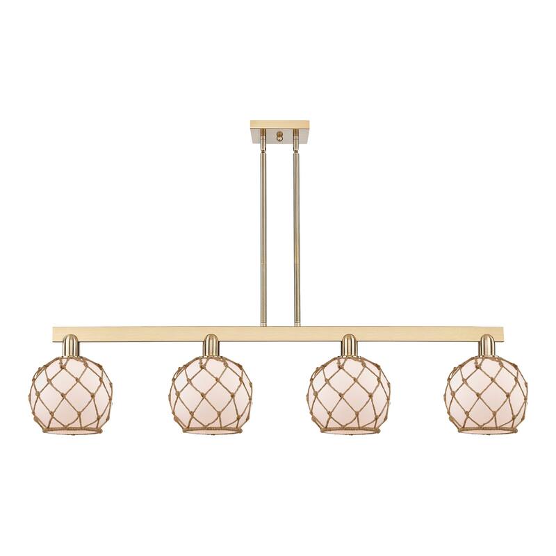 Innovations Lighting Endless Possibilities Arcadia - Farmhouse Rope - 4 Light 51" Stem Hung Island Light