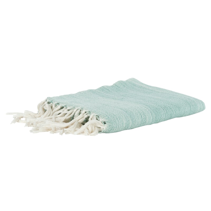Rizzy Home Striped Hand-tied Throw Blanket
