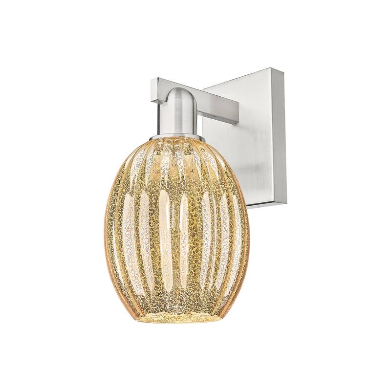 Innovations Lighting 716-1W-13-6 Preston Sconce Preston 13" Tall Wall - Brushed Satin Nickel / Mercury