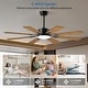 preview thumbnail 3 of 7, 52 Inch Ceiling Fan with Lights and Remote Control, 8 Plywood Blades, 6-Speed Noiseless Reversible DC Motor