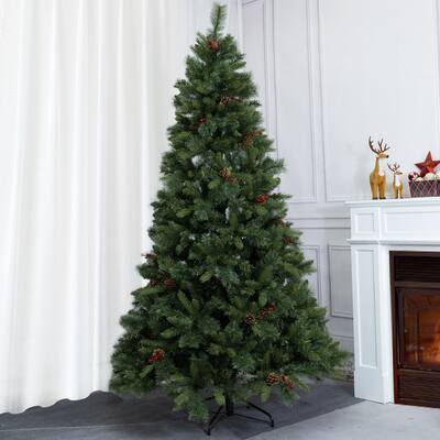 6FT Artificial Lush Christmas Tree with Realistic Foliage for Holiday Decor