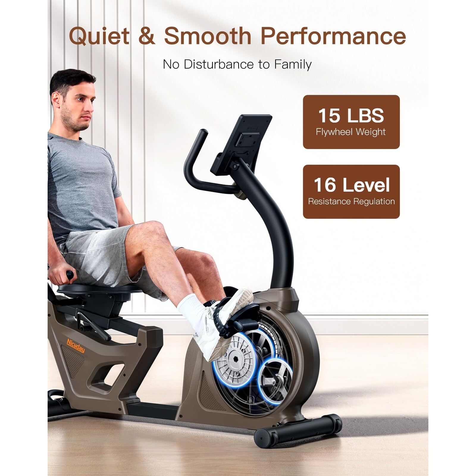 Recumbent Stationary Exercise Bike 400LBS Weight Capacity Magnetic Recumbent Bike w Smart APP LCD Monitor Heart Rate Handle Bed Bath Beyond 40335014