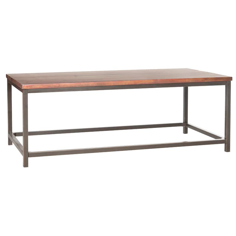 SAFAVIEH Alec Distressed Maroon Coffee Table - 48" x 24" x 17.7"