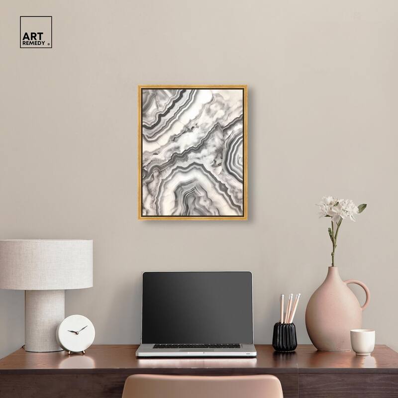 Silvered Sediment Canvas by Art Remedy