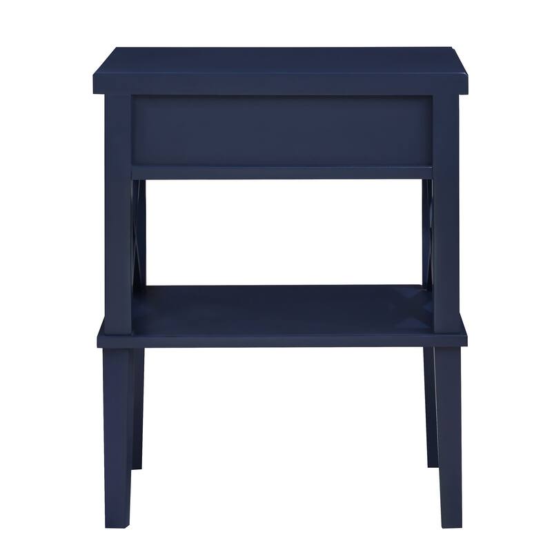2-tiers Storage Shelf Coffee Table Rectangle Bedside Table with a Hardwood Solid Drawer Nightstand for Living Room,Bedroom