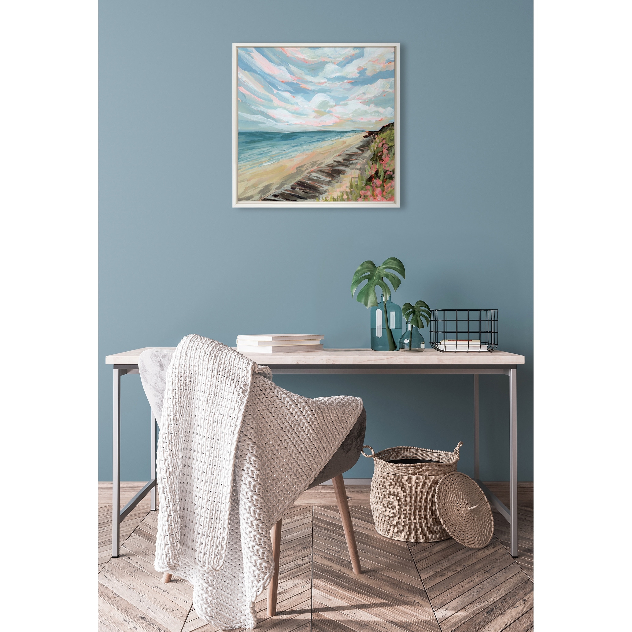 Kate and Laurel Sylvie Connecticut Framed Canvas by Emily Kenney Bed Bath   Beyond 35660093