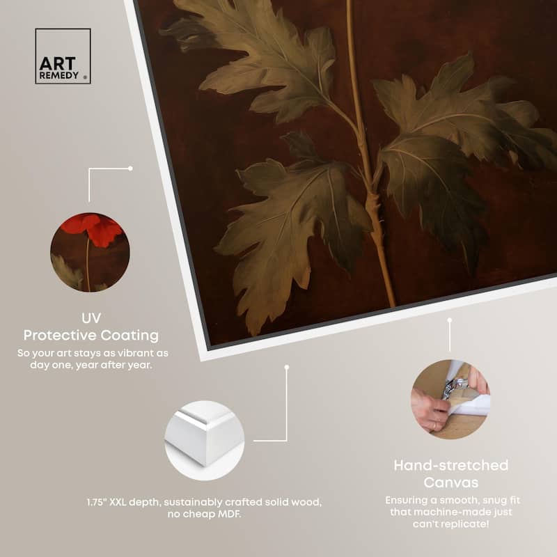 Flourish in Red I Canvas by Art Remedy