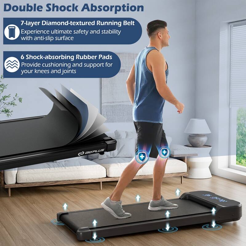 Goplus 2.5HP Under Desk Treadmill for Home and Office Remote Control - See Details