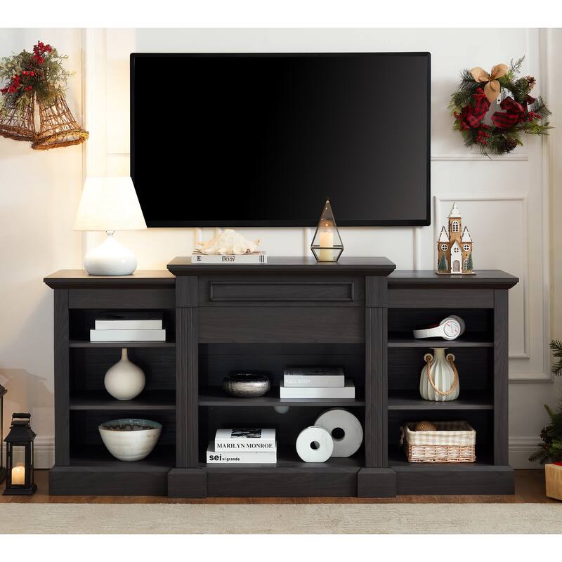 Media Console Table with Large Storage Cabinet