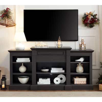 Media Console Table with Large Storage Cabinet