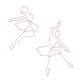 preview thumbnail 1 of 4, Lambs & Ivy Ballerina Baby 2-Piece Pink Ballet Dancers Wire Wall Decor