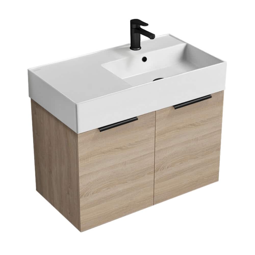 Nameeks Derin-3217-W-C-R Derin 32" Wall Mounted Single Basin Vanity