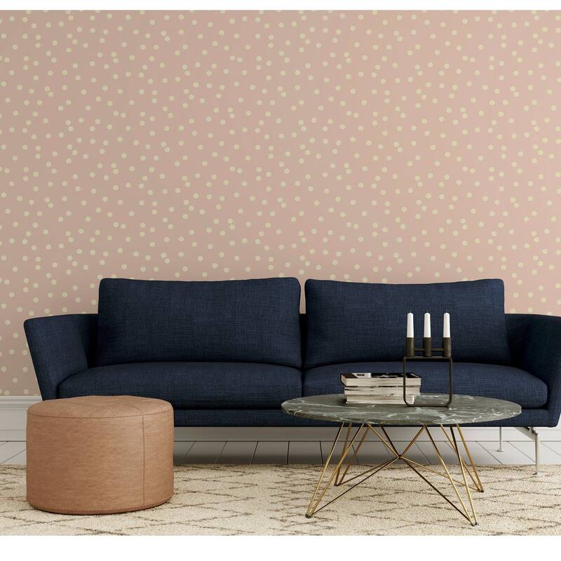 Arthouse Priscella Blush Polka Dot Wallpaper