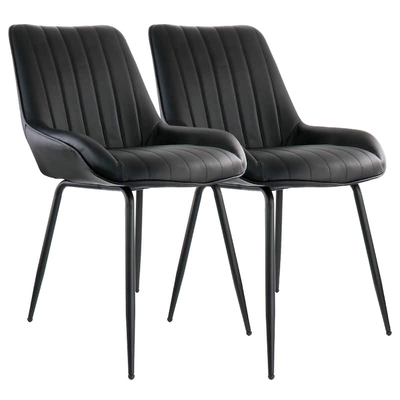 Elama 2 Piece Faux Leather Tufted Chair