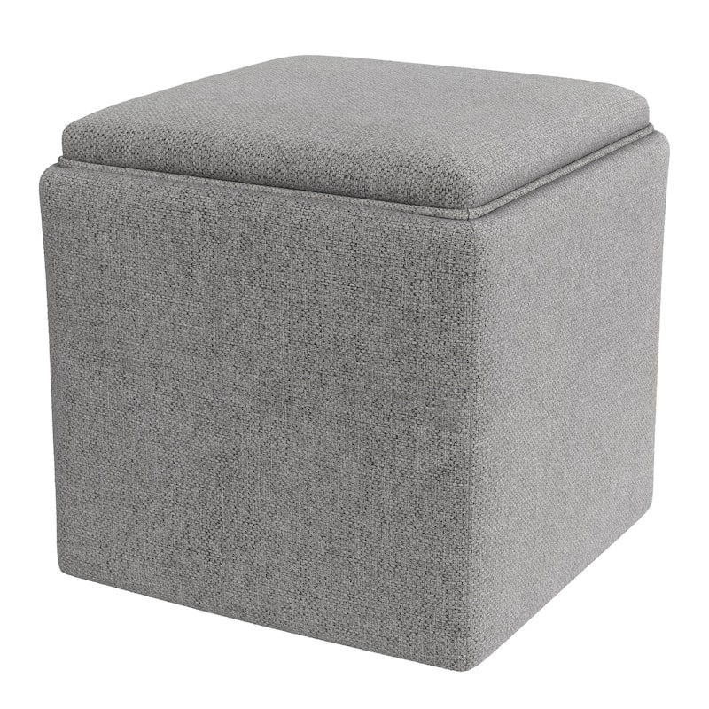 HomePop Storage Ottoman with Tray Top