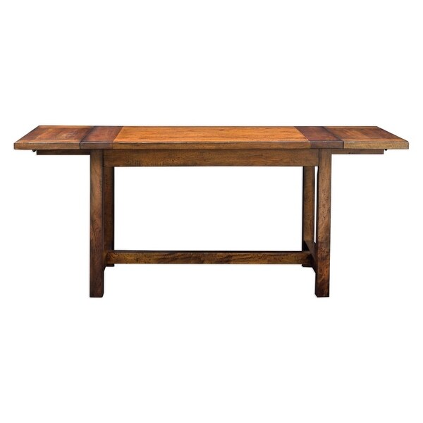 Uttermost 25817 Fairbanks 72 Inch Wide Mango Wood Console Table Uttermost 25817 Fairbanks 72 Inch Wide Mango Wood Console Table With Drop Leaves Distressed Brown