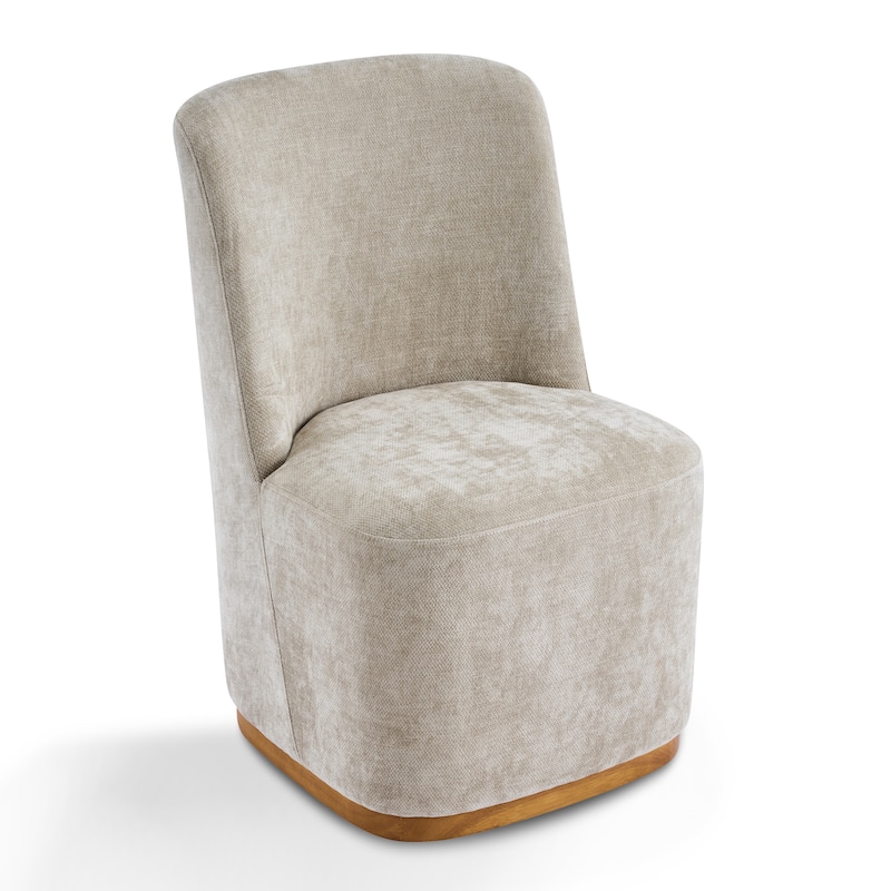 Christopher Knight Home - Modern Upholstered Rubber Wood Dining Chairs with High Back