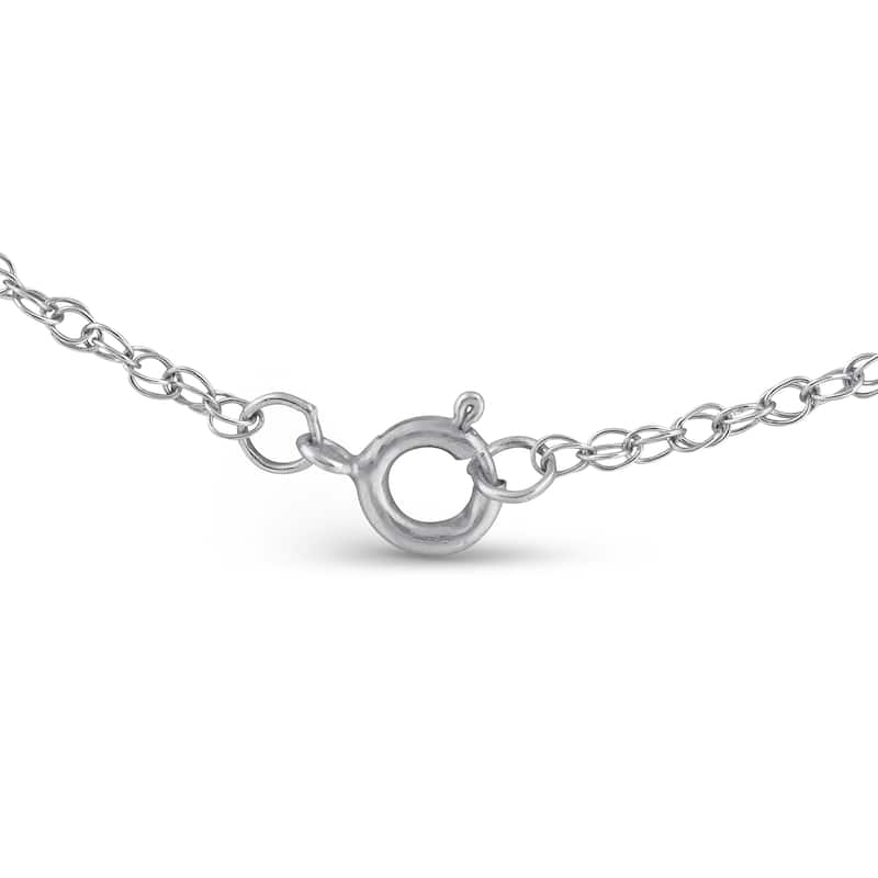 Bliss Diamond 1Ct Pear Solitaire Diamond Pendant Necklace White Gold