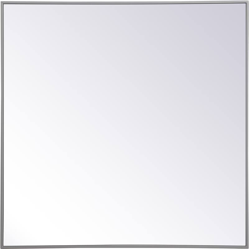 Elegant Lighting Eternity 36" x 36" Rectangular Beveled Metal Framed