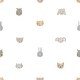 preview thumbnail 1 of 4, Galerie Wallcoverings Little Explorers 2 Animal Happy Heads Non-woven Matte Wallpaper Roll 33 feet x 21 inches - Beige