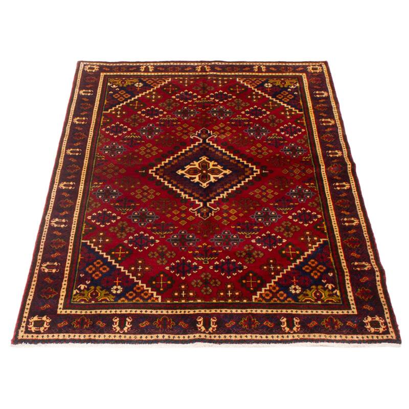 ECARPETGALLERY Hand-knotted Kayseri Red Wool Rug - 4'4 x 6'9