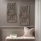 preview thumbnail 2 of 22, Madison Park Botanical Panel Carved Wall Decor 2 Piece Set Bronze