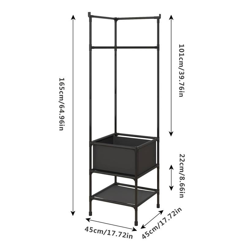 Freestanding Closet Organizer - 17.72"D x 17.72"W x 64.96"H