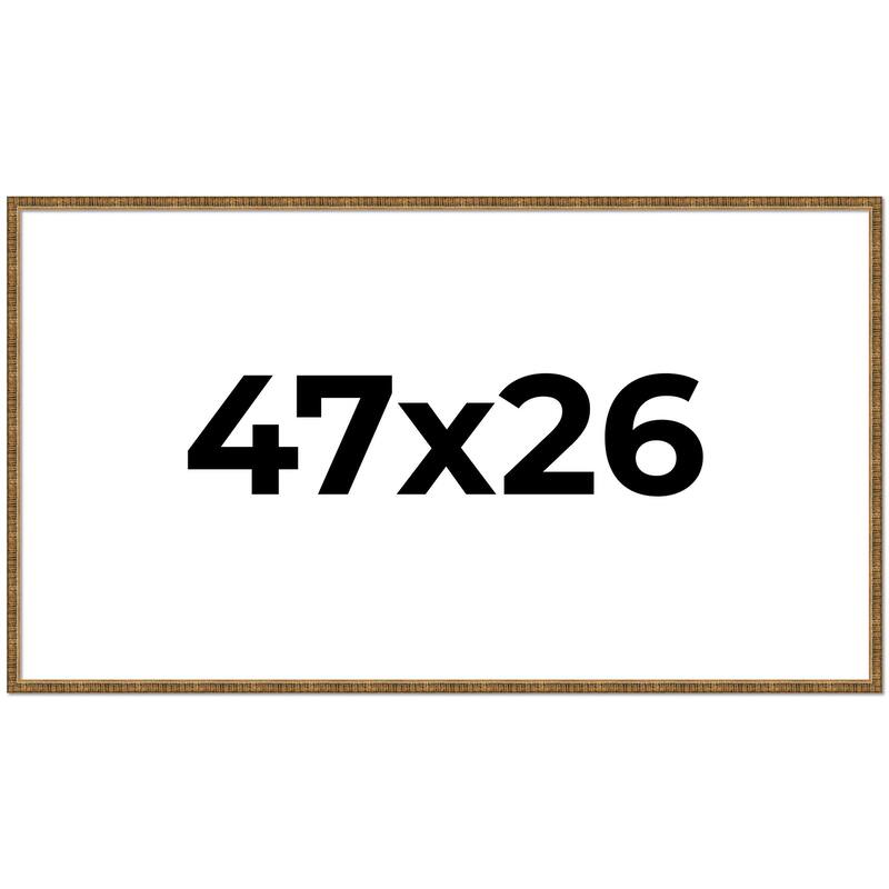 47x26 Frame Gold Solid Wood Picture Frame - Complete Modern Photo