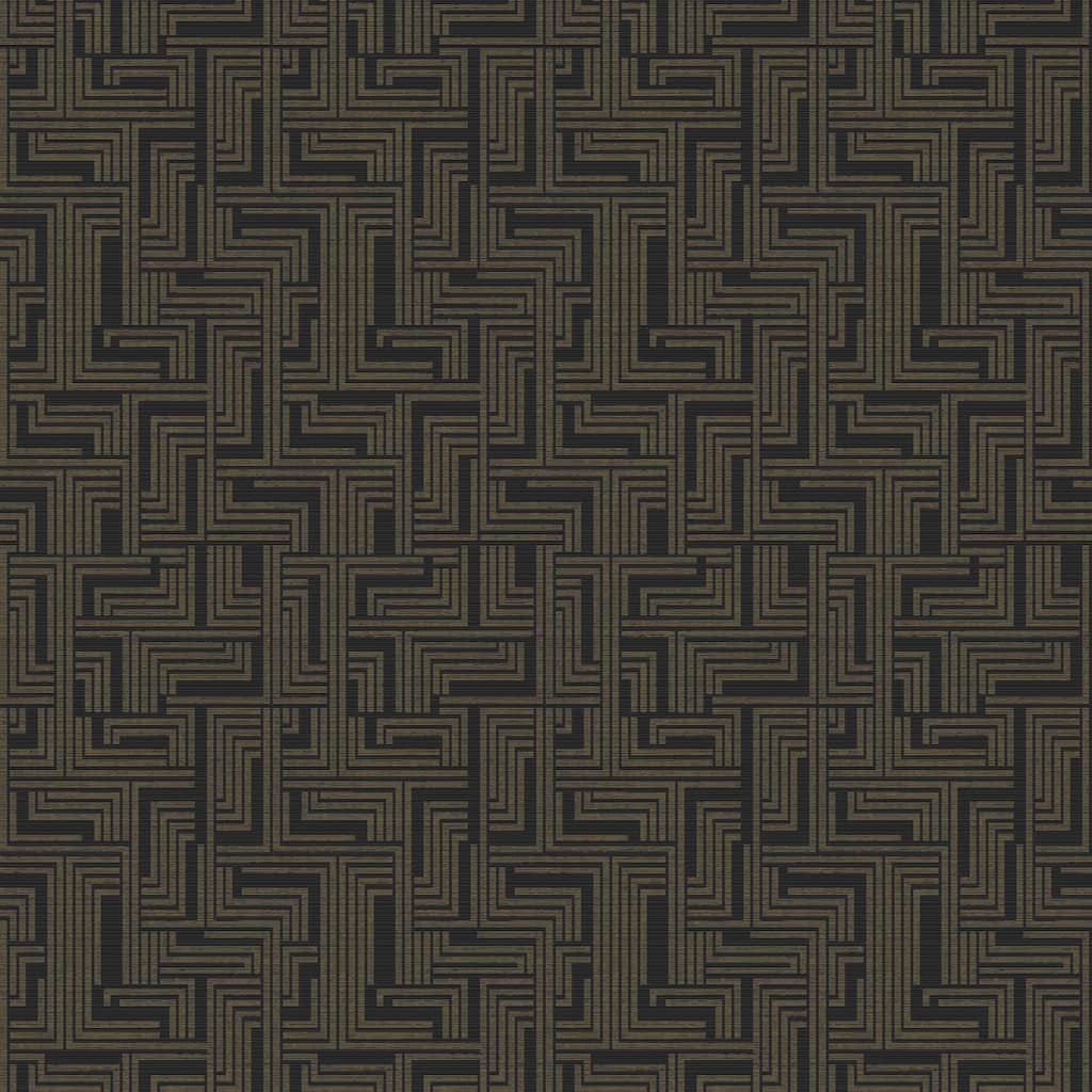 Galerie Wallcoverings Boutique Geometric Maze Non-woven Shimmery Wallpaper Roll - 33 feet x 21 inches