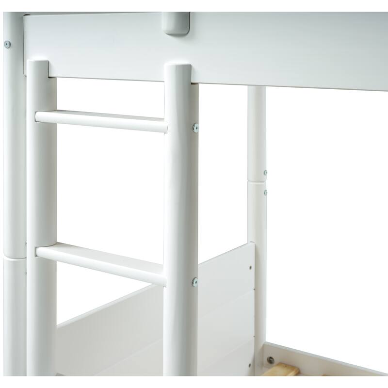 Mid Century Modern Bunk Bed Twin over Twin