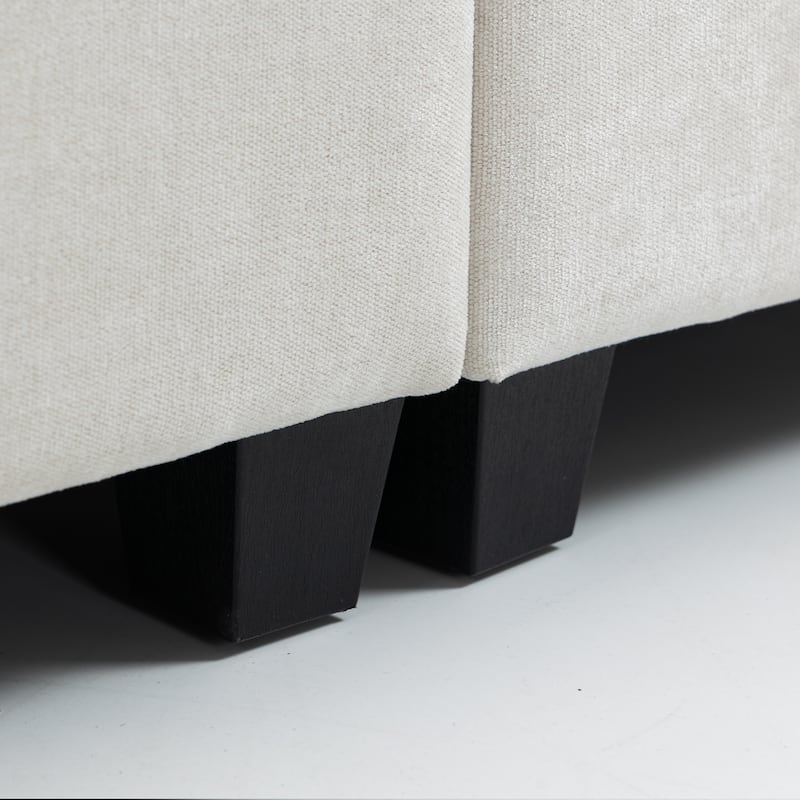 111.42" Fabric Modern 4-Seater Sofa with Cloud-Like Comfort, Flexible Storage, and Elegant Design
