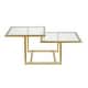 preview thumbnail 8 of 10, Silver Orchid Solm Two-Tier Gold Coffee Table