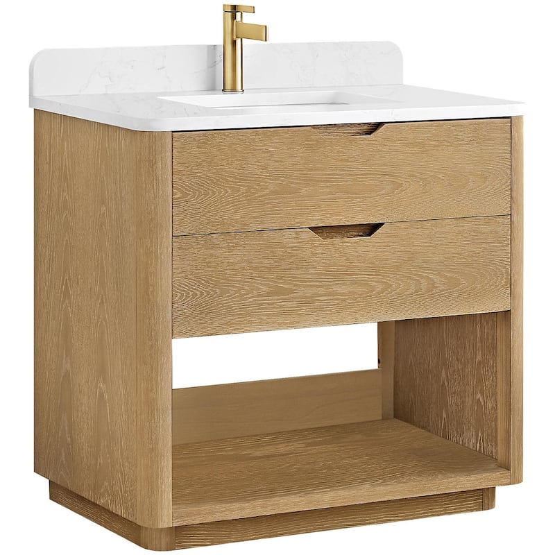 Miseno MV-HARB36-GW Harbin 36" Free Standing Single Basin Vanity Set - Washed Ash Grey - Ash Finish