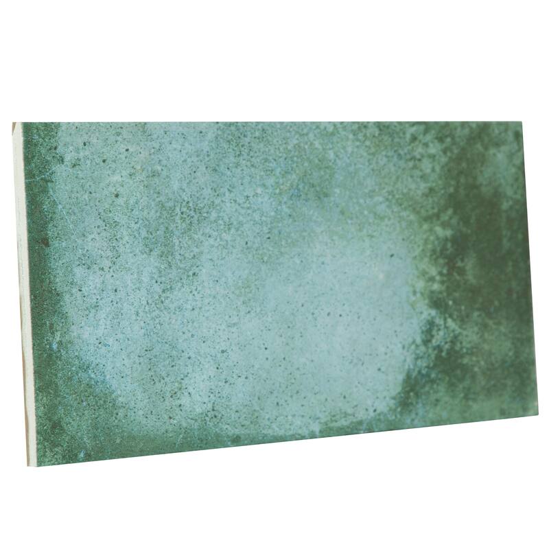 Merola Tile Atelier Volcan Green 4-1/2" x 9-1/8" Porcelain Floor and Wall Tile