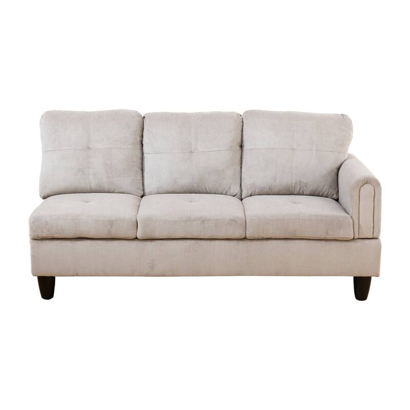 KISRAIS 97" Wide 3-Piece Upholstered Sectional Sofa Set for Small Spaces
