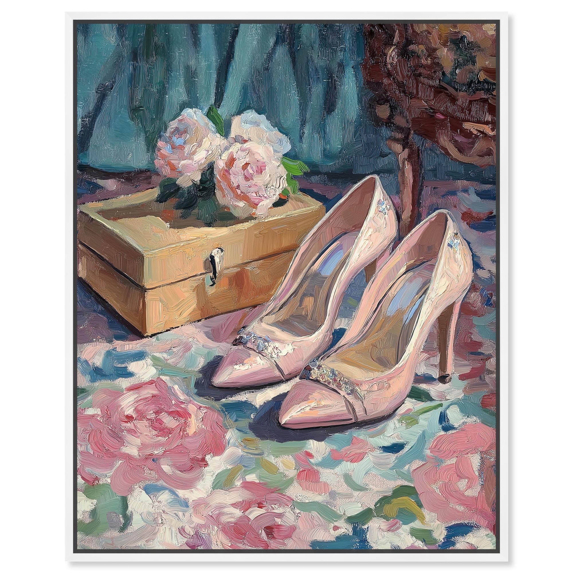 Shoes and the Roses Canvas by Art Remedy
