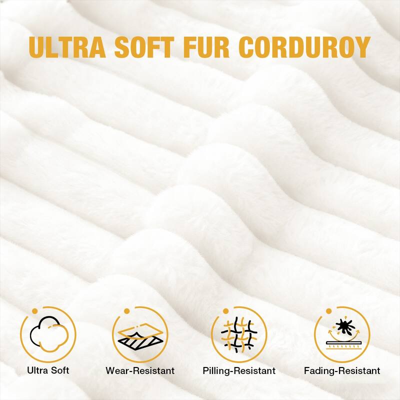 64" Oversized Chaise Lounge Chair Sofa Bed, Corduroy Upholstered Sleeper Chair with Wood Frame, Storage Pockets, Cup Holders