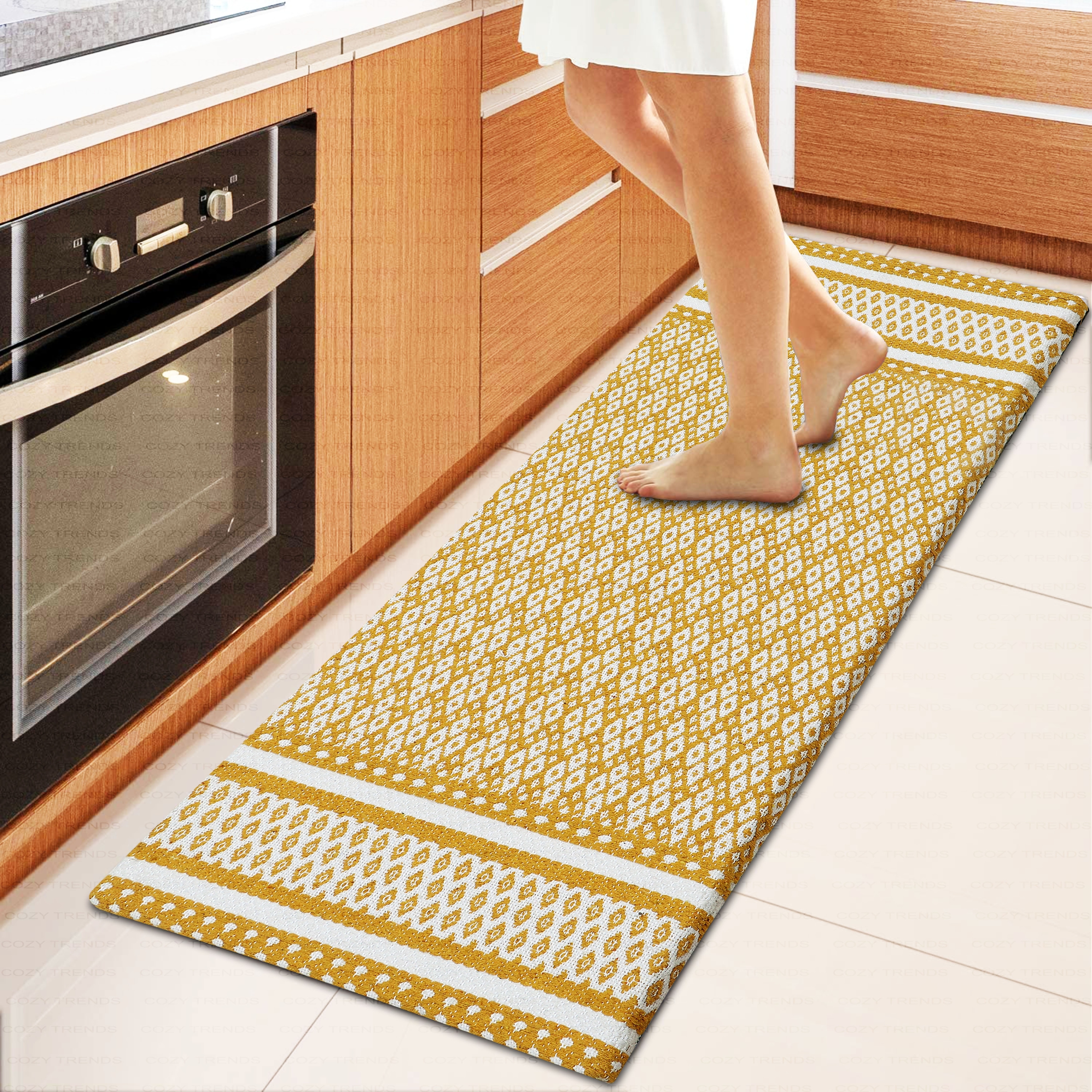 Kitchen Rugs, Cushioned Anti-Fatigue Kitchen Mat, Non-Slipping Kitchen Mat  for Floor Carpets, Durable Kitchen Rugs and Mats for Kitchen & Laundry