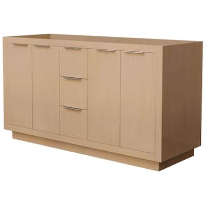 Wyndham Collection Maroni 60" Double Free Standing Vanity Cabinet Only