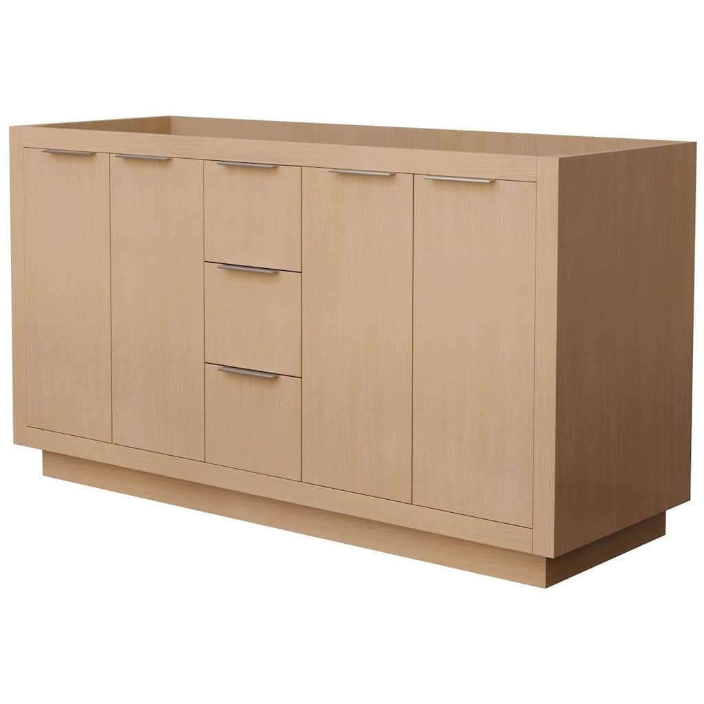 Wyndham Collection Maroni 60" Double Free Standing Vanity Cabinet Only