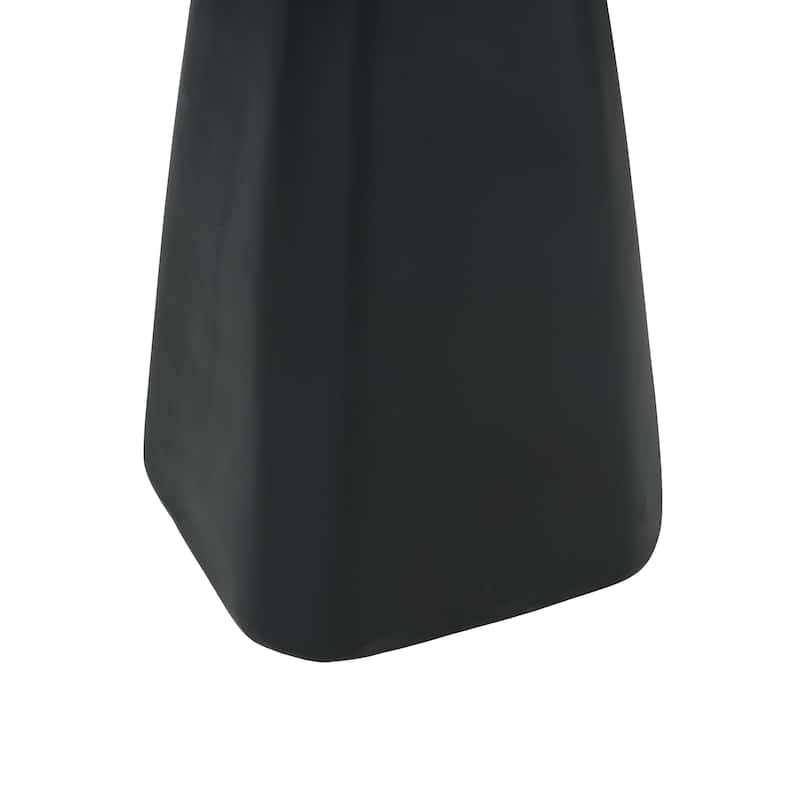 Christopher Knight Home - 18.00'' Industrial-Style Tapered Pedestal Concrete Accent Side Table with Smooth Matte Round Top