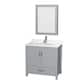 Option Gray / White Quartz Top / Brushed Chrome Hardware